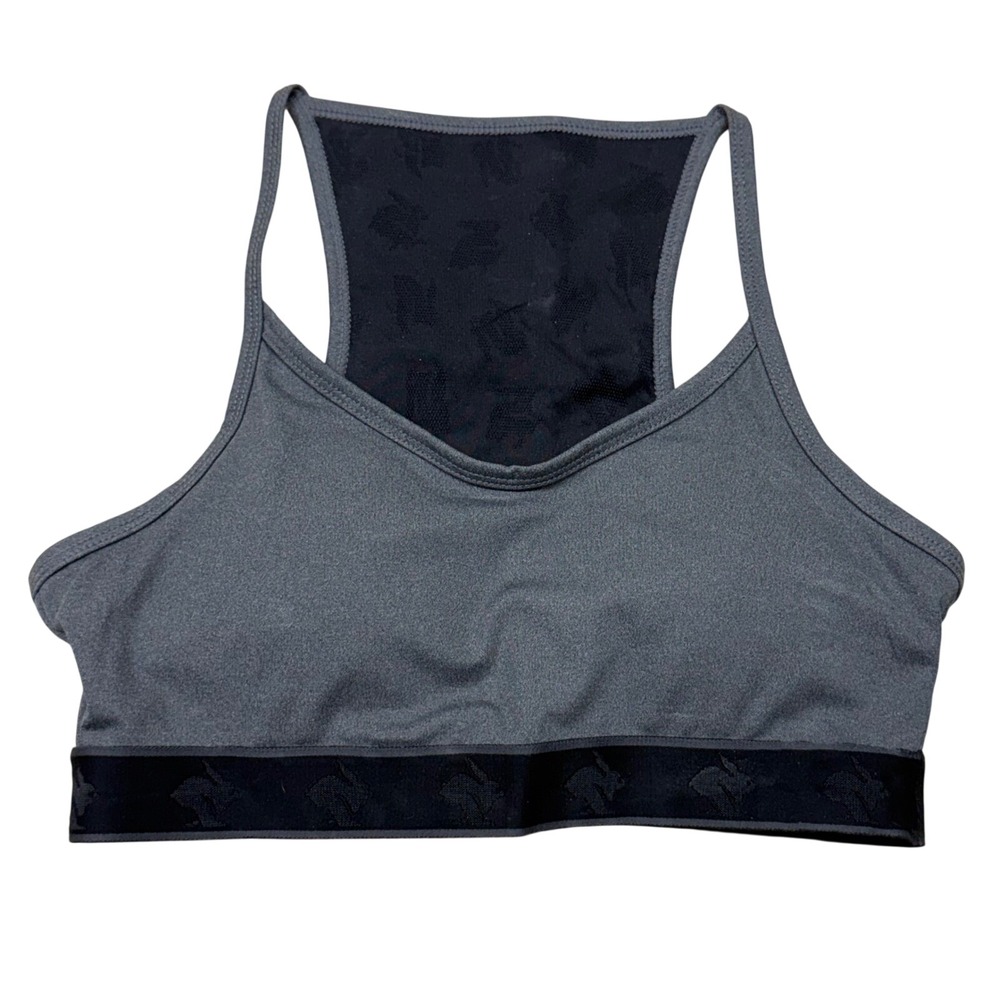 Rabbit Strappy Pocket Bra Womens Small Gray Racerback Mesh RW225 Athletic Top